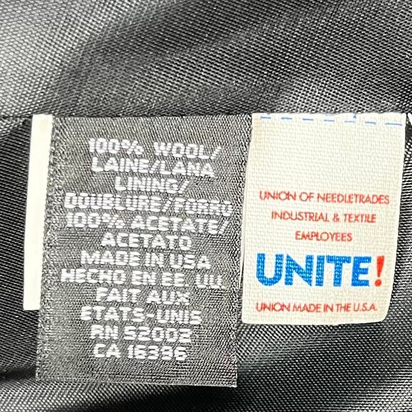 VTG Y2K Liz Claiborne Tan Black Houndstooth Wool Blazer Sz 12 Academia Business - Picture 12 of 13